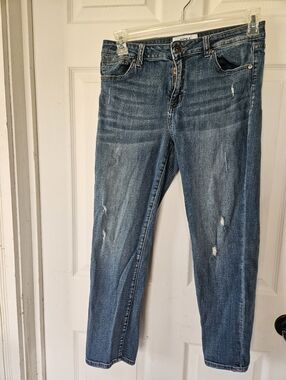 Distressed Women's Blue Jeans